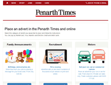 Tablet Screenshot of adbooker.penarthtimes.co.uk
